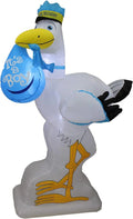 6 Foot Tall Baby Shower Inflatable Blue Stork It's A Boy Special Delivery Baby Announcement  Lights Lighted Blowup Party Decoration For Outdoor Indoor Home Celebration Garden Yard Lawn Prop