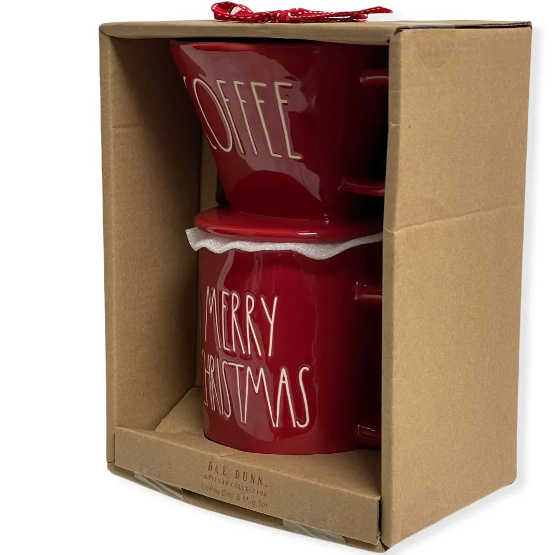 Rae Dunn Coffee Pour Over Drip   Mug Gift Set