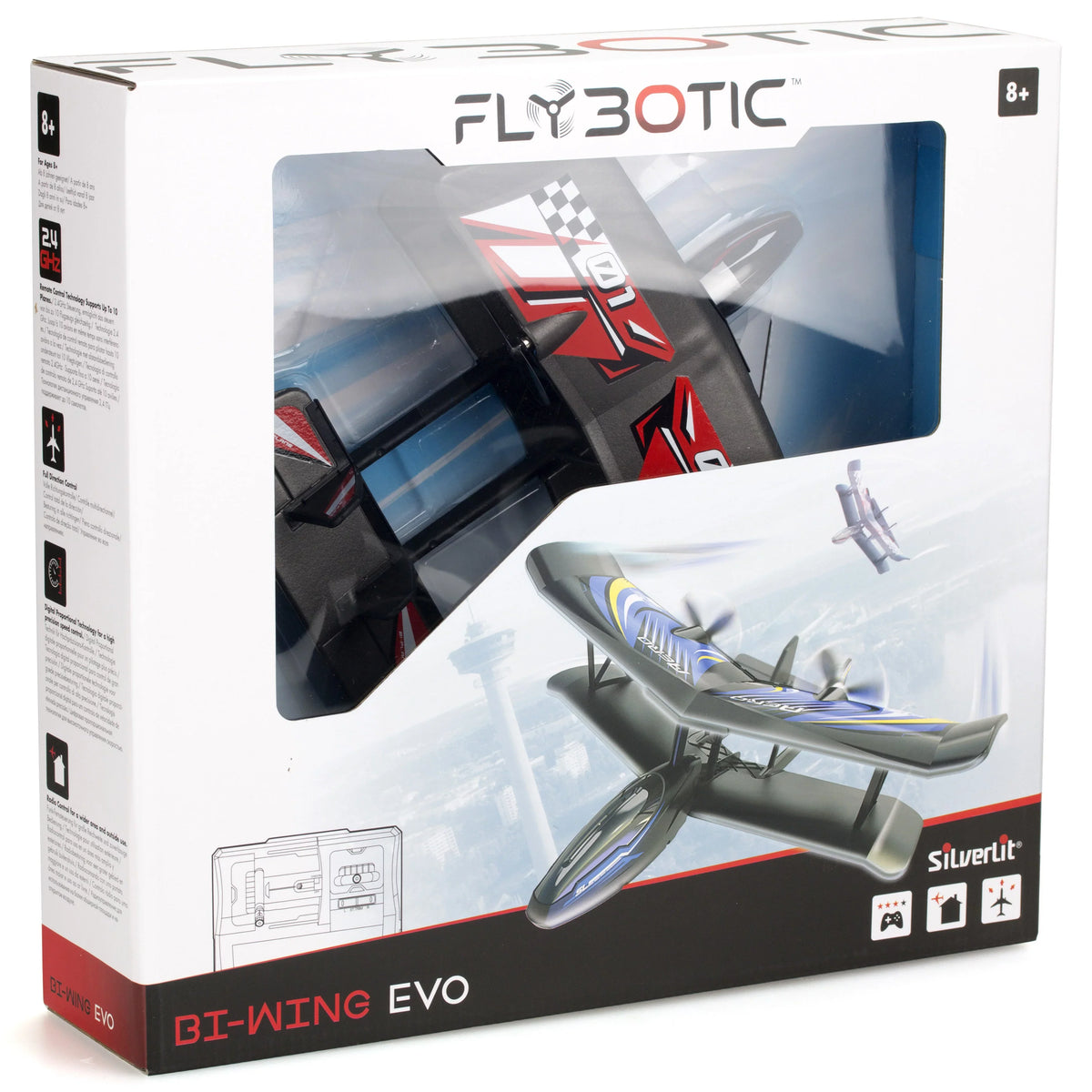 Silverlit Flybotic Bi-Wing Evo  Plane- Red