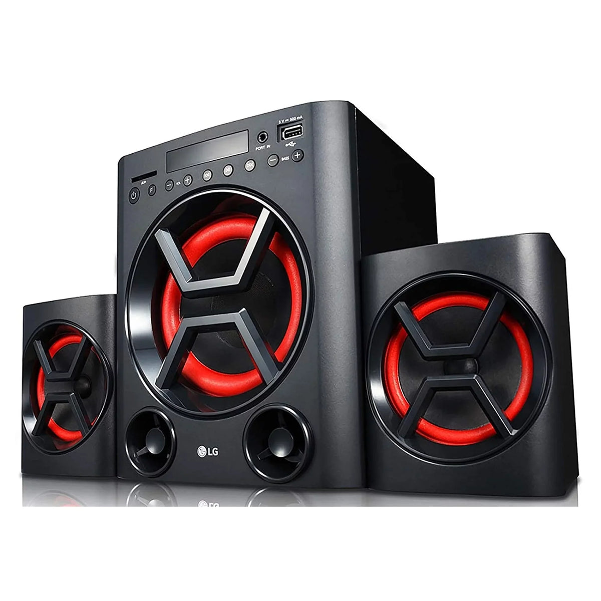 LK72B 40W 2.1 Channel Bluetooth Home Theatre System, Black/Red (Used - Good)