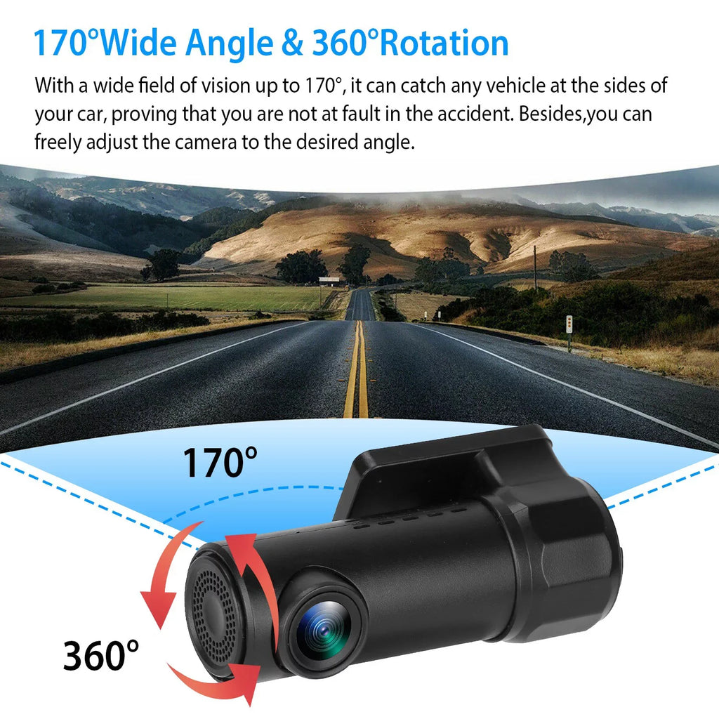 iNova 1080P Dash Cam Car Camera Recorder 170° Looping Recording G-sensor App Wifi Car
