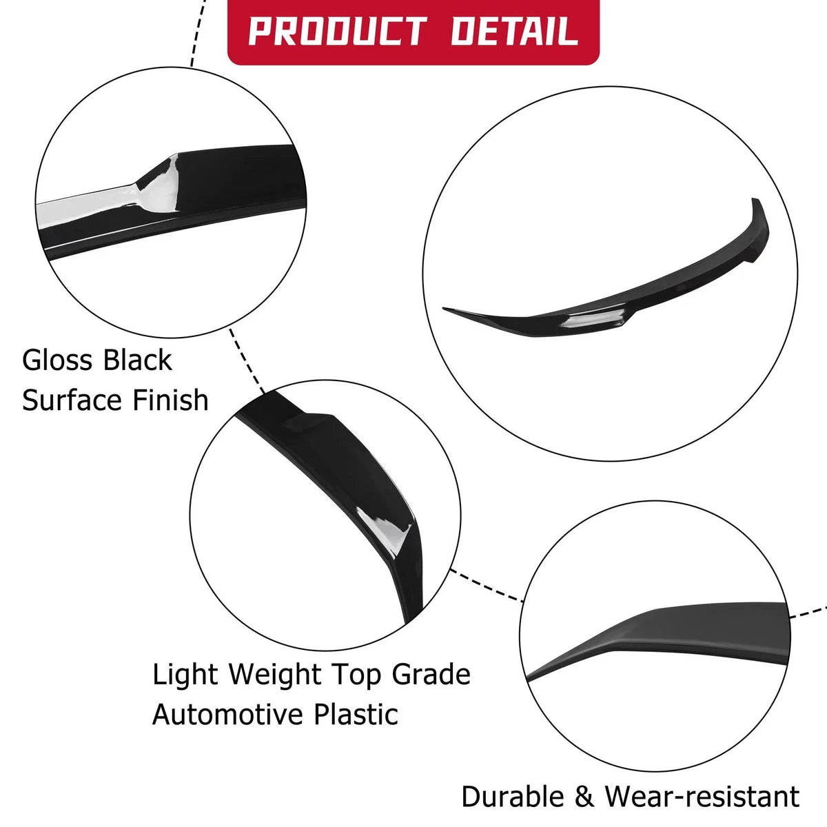 Kojem Rear Trunk Spoiler Lid Wing for 2018-2021 Toyota Camry     M4 Style 19 20 Glossy Black