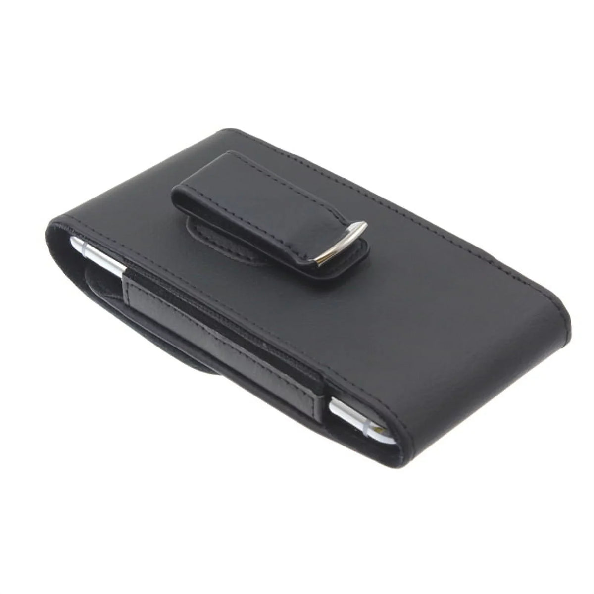 Black Vertical Leather Case w Retractable Headset Hands-free Earphones Mic R8X for Kyocera DuraForce Pro 2 -  G6 G8 ThinQ, G7 ThinQ - Motorola One, Moto X4 X Play G7 Play, Droid Maxx 2