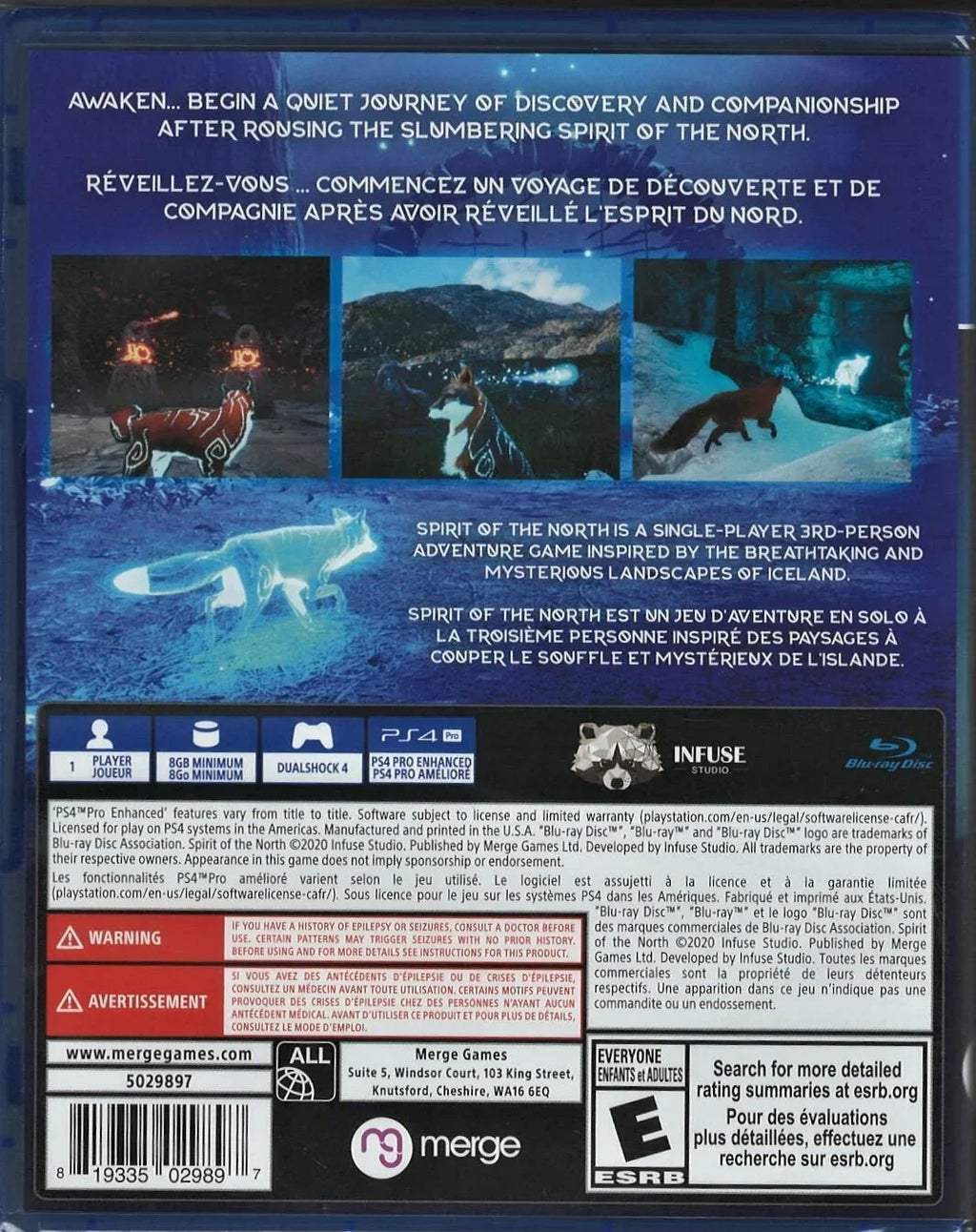 Spirit of The North PS4 (Brand New Factory Sealed  Version) PlayStation 4,Play