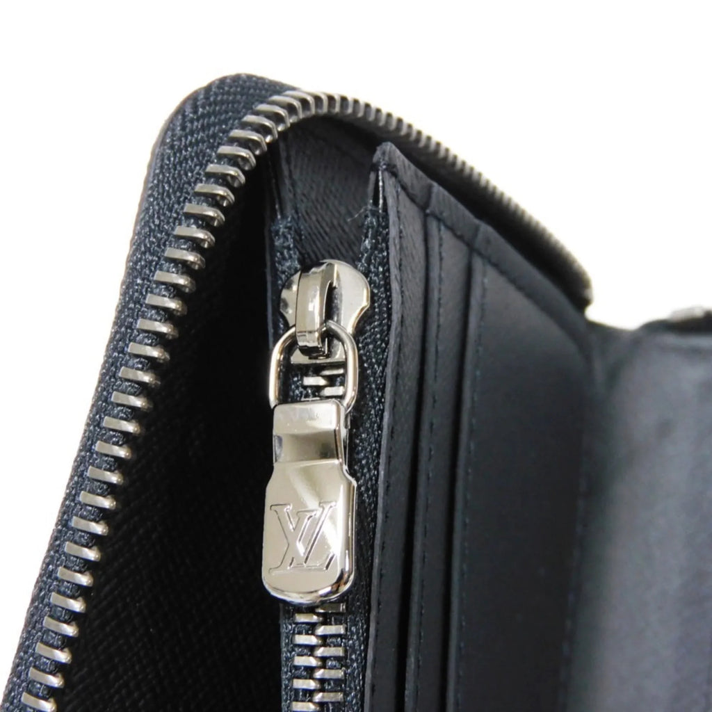 Pre-Owned   Long Wallet Zippy Vertical  Logo Round Zipper Monogram Eclipse Noir M62295 Men's Billfold (Good)
