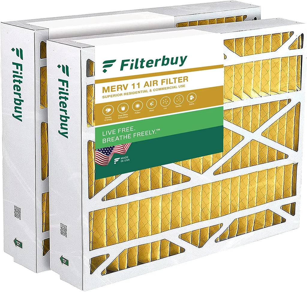 Filterbuy 20x21x5  11 Pleated   Furnace Air Filters for Lennox X8790 / PCO14-23 (2-Pack)