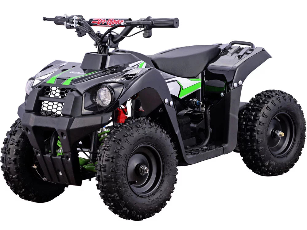 MotoTec Monster 36V 500W Kids Battery Powered  Four Wheeler Green