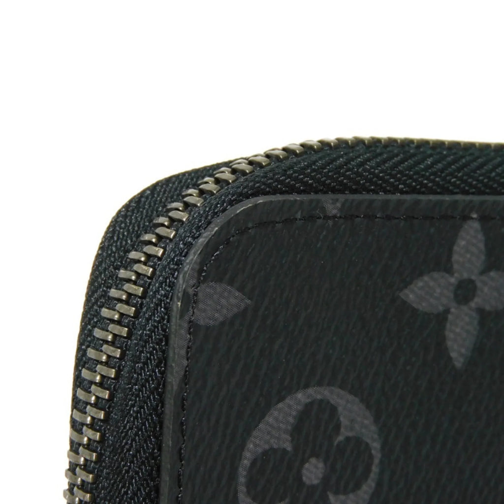 Pre-Owned   Long Wallet Zippy Vertical  Logo Round Zipper Monogram Eclipse Noir M62295 Men's Billfold (Good)