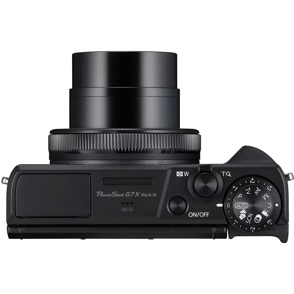 Canon PowerShot G7 X Mark  Digital Camera (Black) + Extra Battery + Flash - 32GB Kit