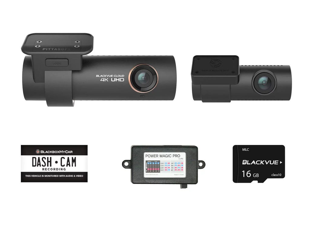 Blackvue DR900S-2CH with Power Magic Pro Hardwire Kit 2-Channel | 4K Dashcam | 16GB  Card