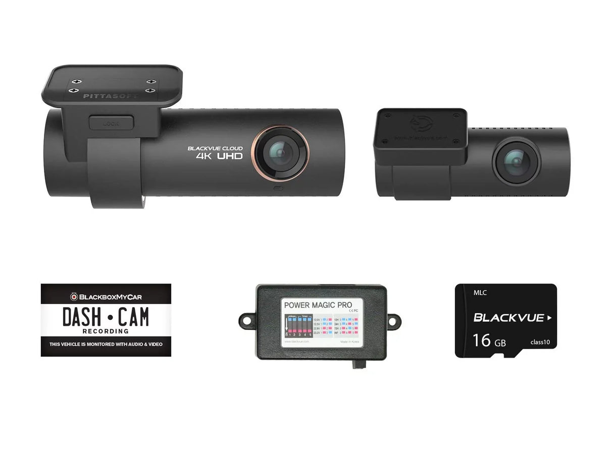 Blackvue DR900S-2CH with Power Magic Pro Hardwire Kit 2-Channel | 4K Dashcam | 16GB  Card
