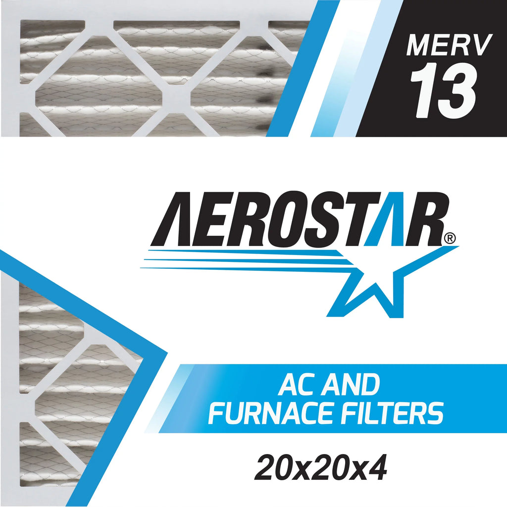 Aerostar 20x20x4   13, Pleated Air Filter, 20 x 20 x 4, Box of 1, Made in the