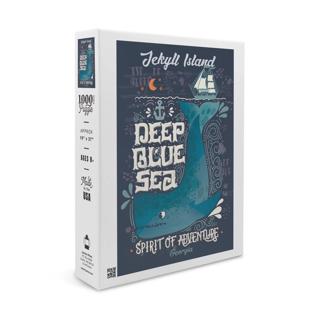 Jekyll Island, Georgia, Deep Blue Sea, Spirit of Adventure, Whale (1000 Piece Puzzle, Size 19x27, Challenging Jigsaw Puzzle for Adults and Family, Made in )