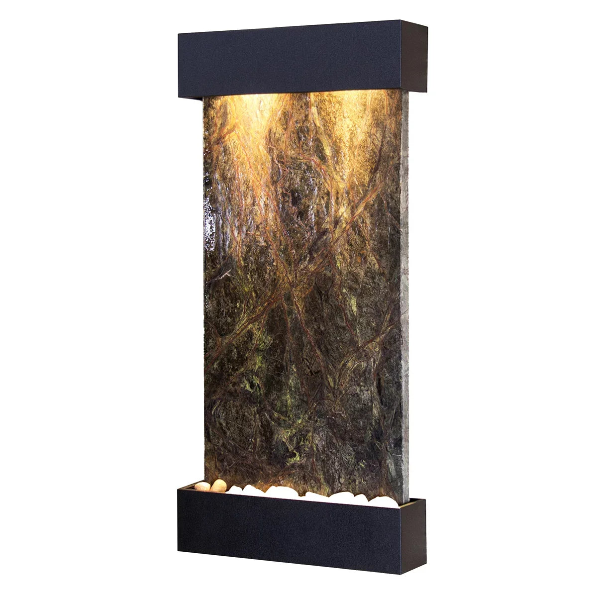 Adagio WCS1705 Whispering Creek Textured Black Green Marble Wall Fountain