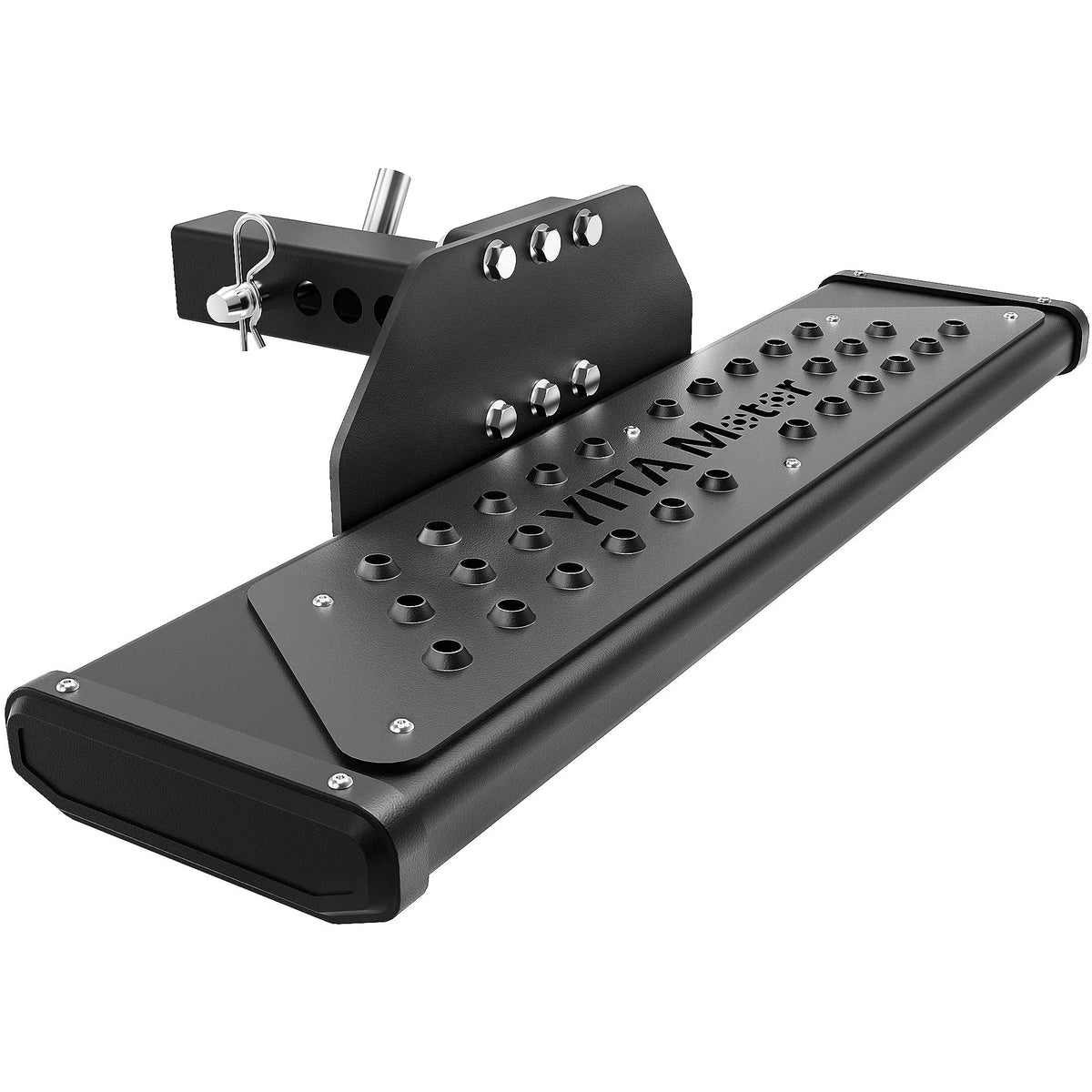 Ledkingdomus Running Board Rear Bumper Trailer Towing Hitch Step Bar Guard for 2" Receiver 27" W X 6.5" Fits select: 2015   350 /350 F-, 2013-2016