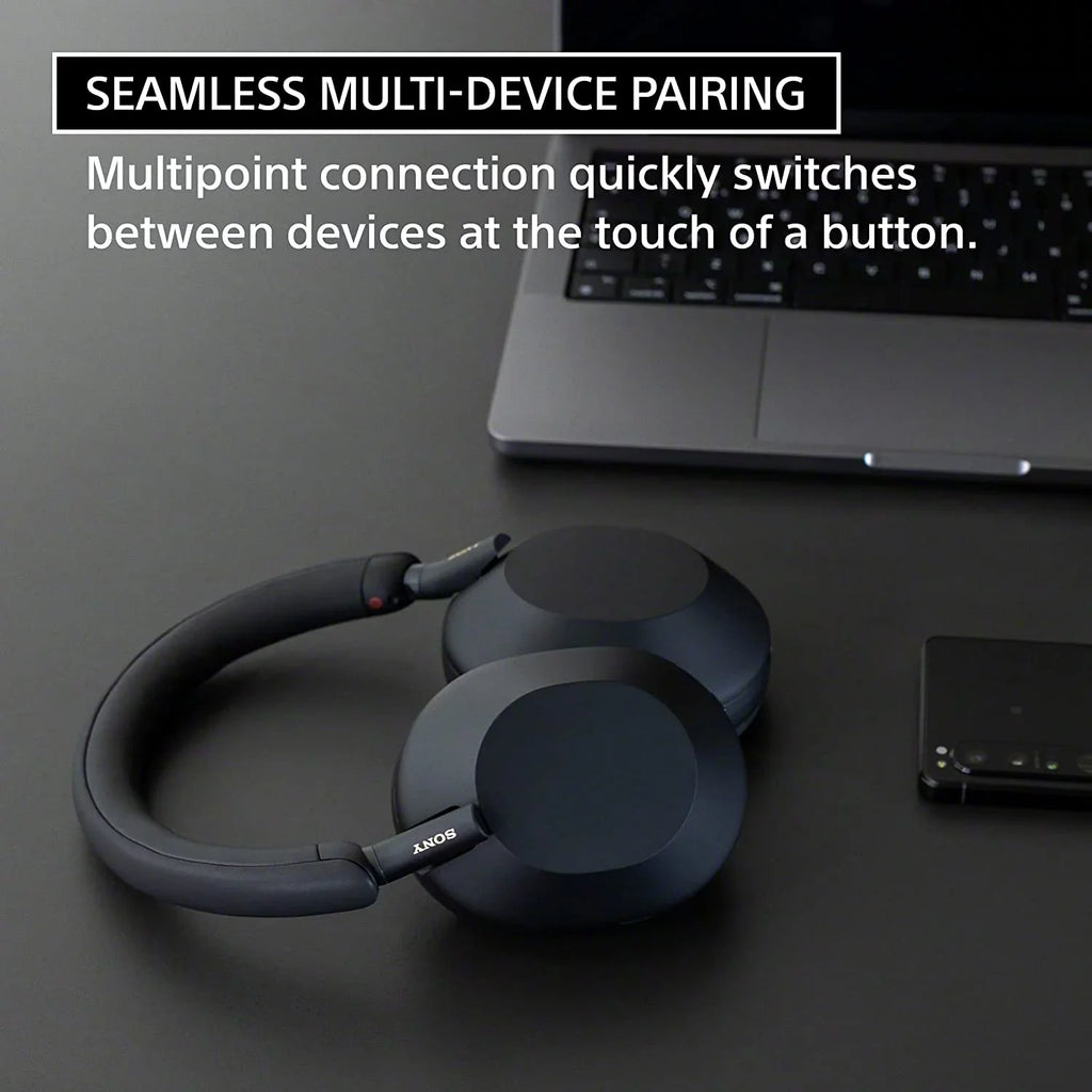 Sony -1000XM5 Wireless Noise Canceling Headphones (Silver) Pro Stand Kit