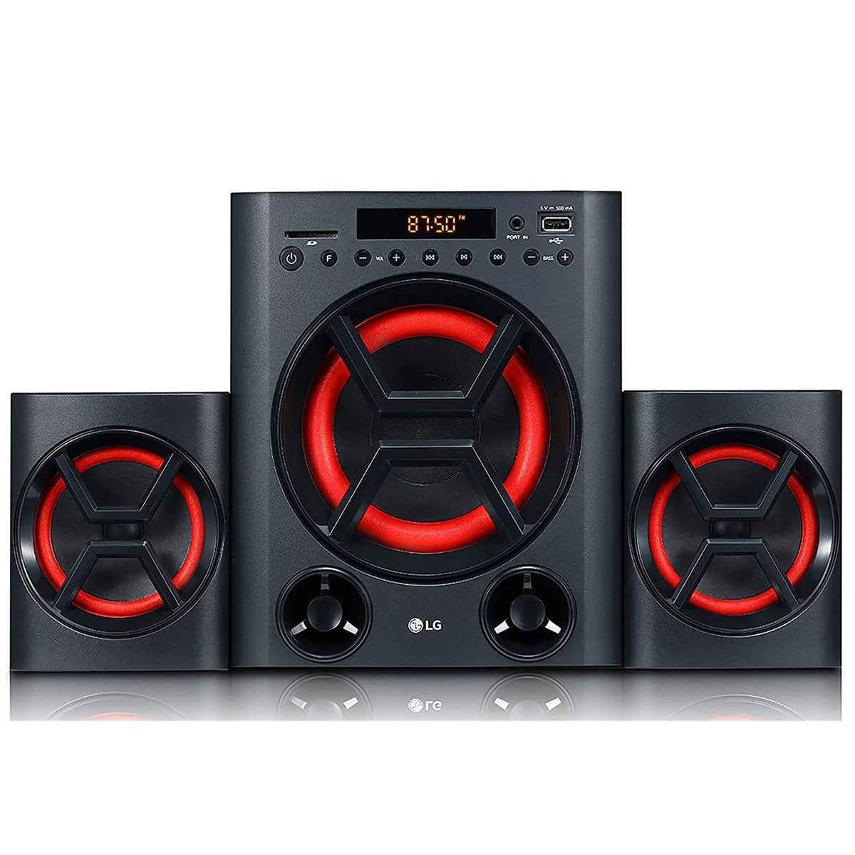 LK72B 40W 2.1 Channel Bluetooth Home Theatre System, Black/Red (Used - Good)
