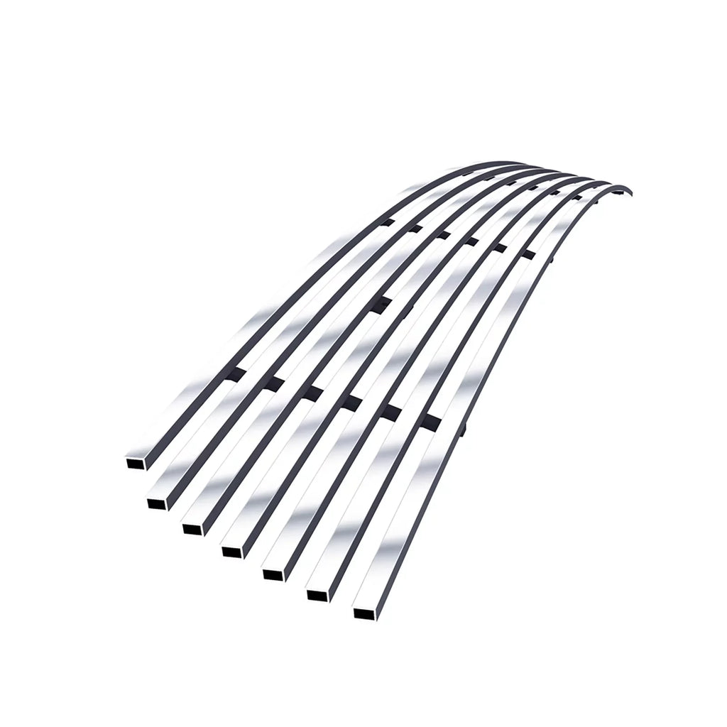 Premium Stainless Steel Silver 8x6 Horizontal Billet Grille Compatible with Dodge Durango 2011-2013 Lower Bumper N19-C96866D