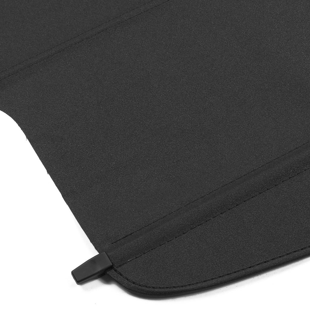 Ikon Motorsports Cargo Cover Compatible With 2014-2018 Subaru Forester (Only Fit Automatic Rear Gate)  & Aluminum Rod Black Security Rear Trunk Cover Security Retractable Shield