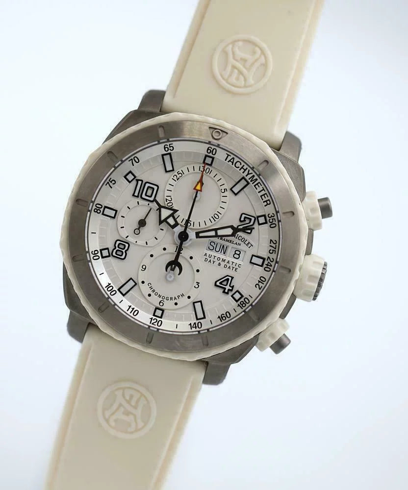 Armand Nicolet T616B--9610B Stainless Steel Ivory Rubber Automatic Men's Watch
