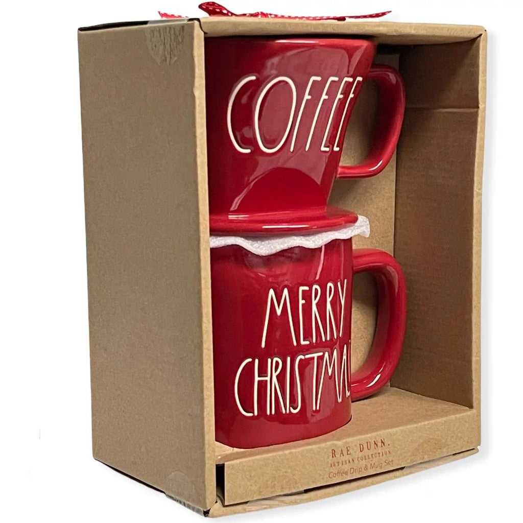 Rae Dunn Coffee Pour Over Drip   Mug Gift Set