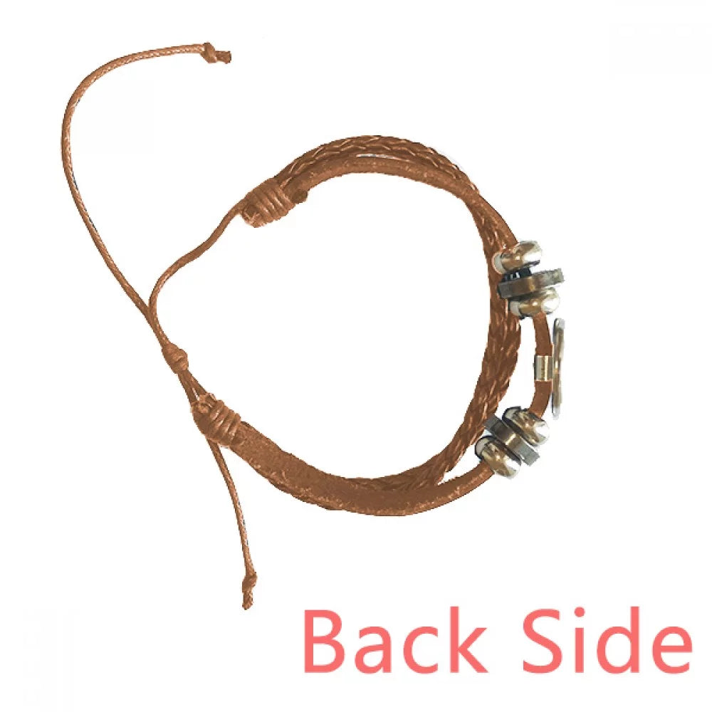 Amusement Park Facilities Colourful Pattern Bracelet Wristband Leather Jewelry Ornament