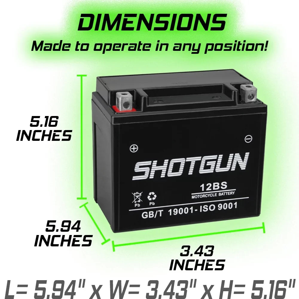Shotgun YTX12- Motorsports Battery Compatible with Suzuki -R1000