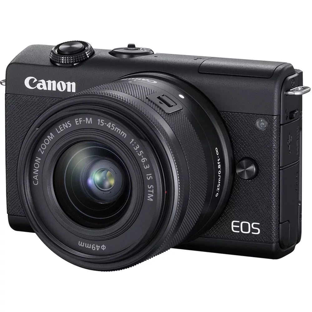 Canon  M200 Mirrorless Digital Camera with 15-45mm Lens (Black) Filter Bundle