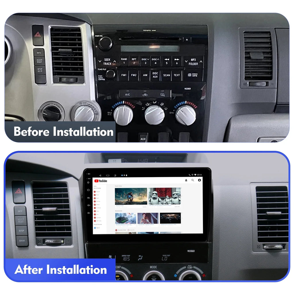 6+128G 10.1 inches Android 12 Car Stereo for Toyota Tundra 2007-2013 & Sequoia 2008-2018  Touchscreen Screen Car Radio with Carplay & Android Auto Support Backup Camera