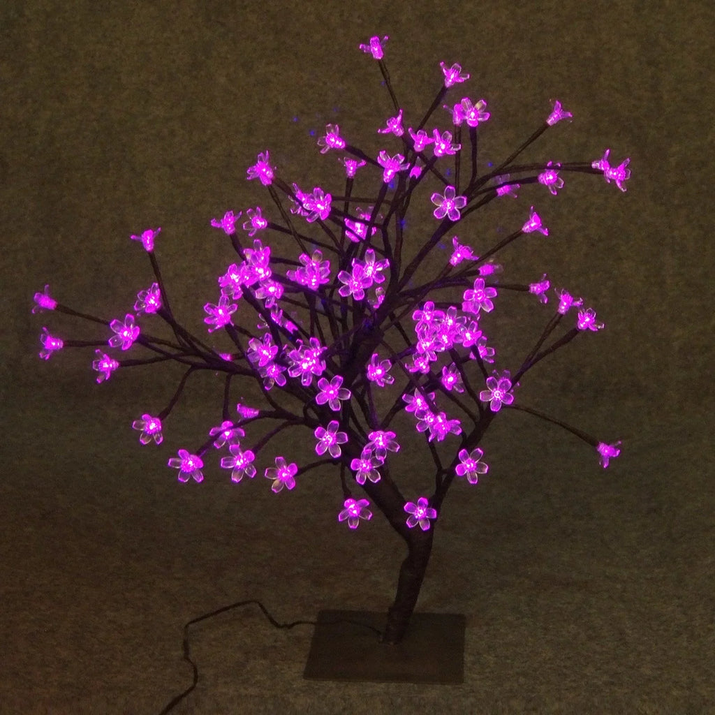 Hi-Line Gift Ltd Floral Lights  Bonsai Tree, 208-Inch, Pink