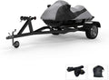 Custom Contour Fit Weatherproof Jet Ski Cover for Kawasaki Ultra 250  2007-2008 - Gray/Black Color - All Weather - Trailerable - Protect from Rain & Sun! Includes Trailer Straps & Storage Bag