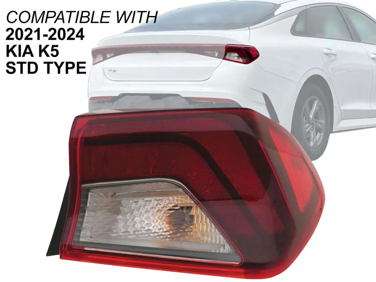 Replacement Tail Light Rear Lamp for 2021 2022 2023 2024 K5  Type with Light Bulbs Included Outer Passenger Right Side 92402L3000 KI2805162