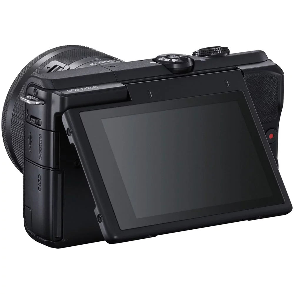 Canon  M200 Mirrorless Digital Camera with 15-45mm Lens (3699C009) + More