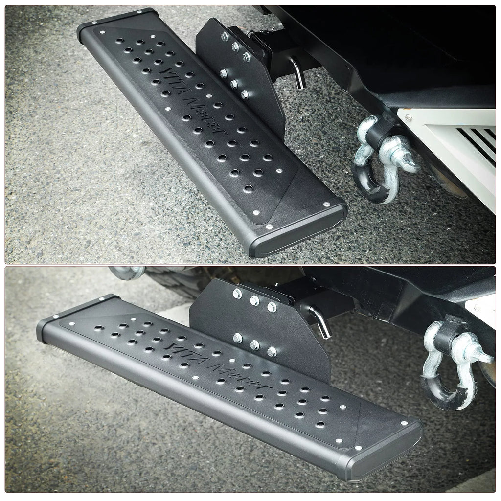 Ledkingdomus Running Board Rear Bumper Trailer Towing Hitch Step Bar Guard for 2" Receiver 27" W X 6.5" Fits select: 2015   350 /350 F-, 2013-2016