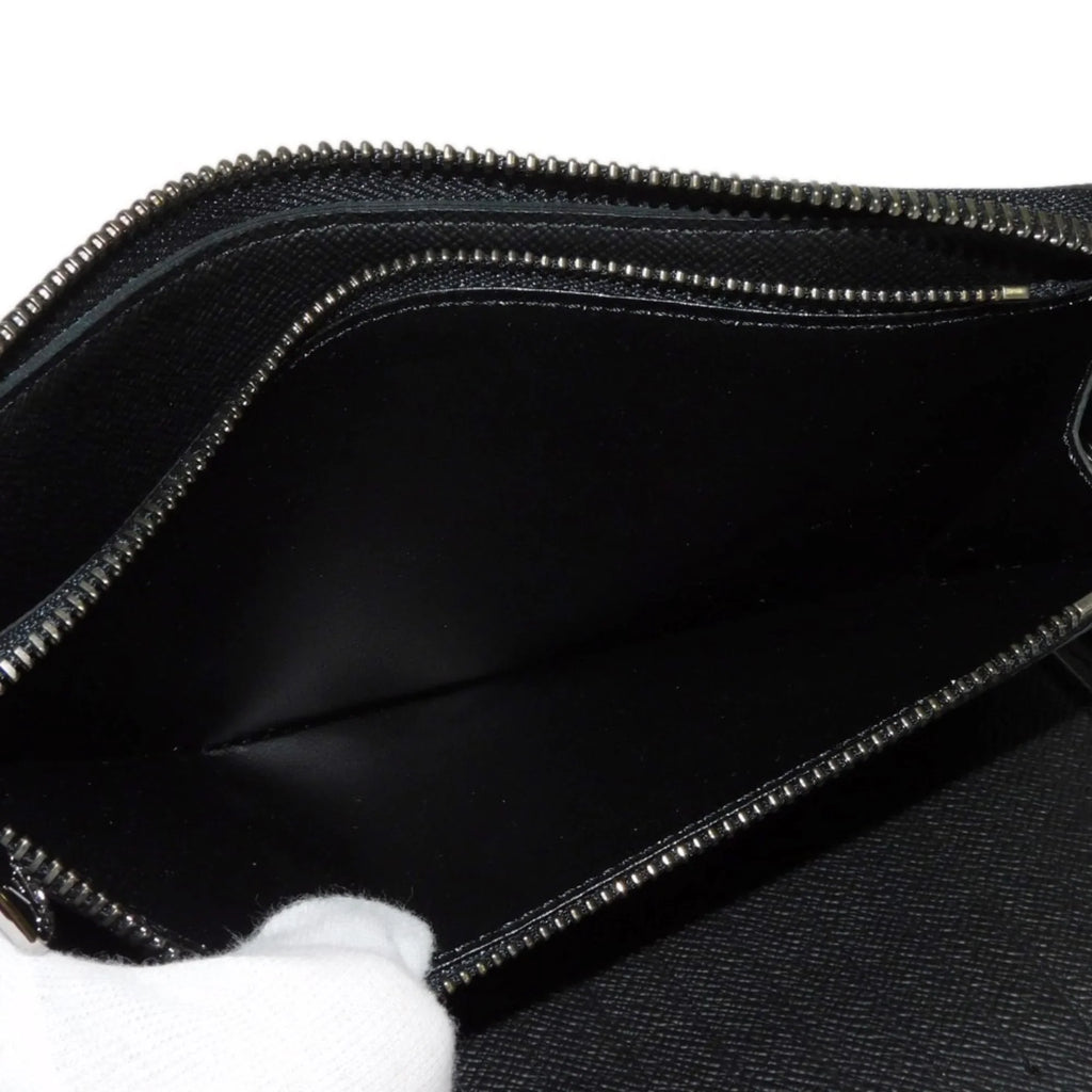 Pre-Owned   Long Wallet Zippy Vertical  Logo Round Zipper Monogram Eclipse Noir M62295 Men's Billfold (Good)