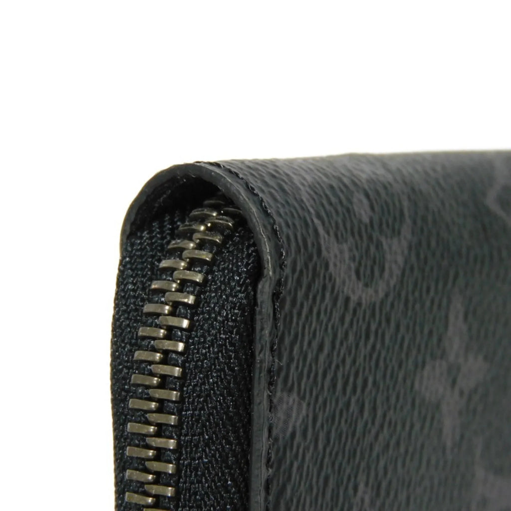 Pre-Owned   Long Wallet Zippy Vertical  Logo Round Zipper Monogram Eclipse Noir M62295 Men's Billfold (Good)