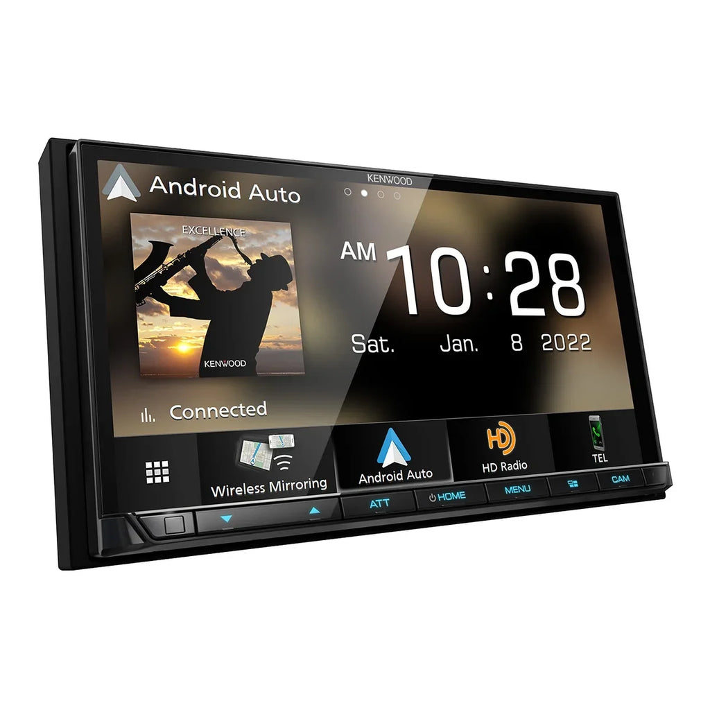 Kenwood DMX908S eXcelon 6.95" Digital Multimedia Bluetooth Touchscreen Receiver with Android Auto, Apple Car Play, &  Radio