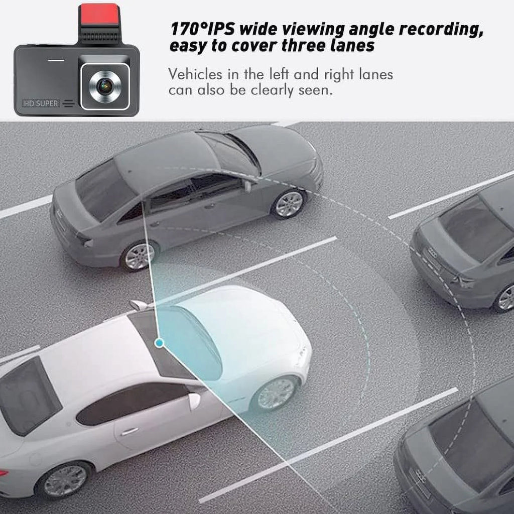 Bileeko Car  4" 1080P Dual Lens Dash Cam Video Recorder Camera for Car Pickup Truck   Van
