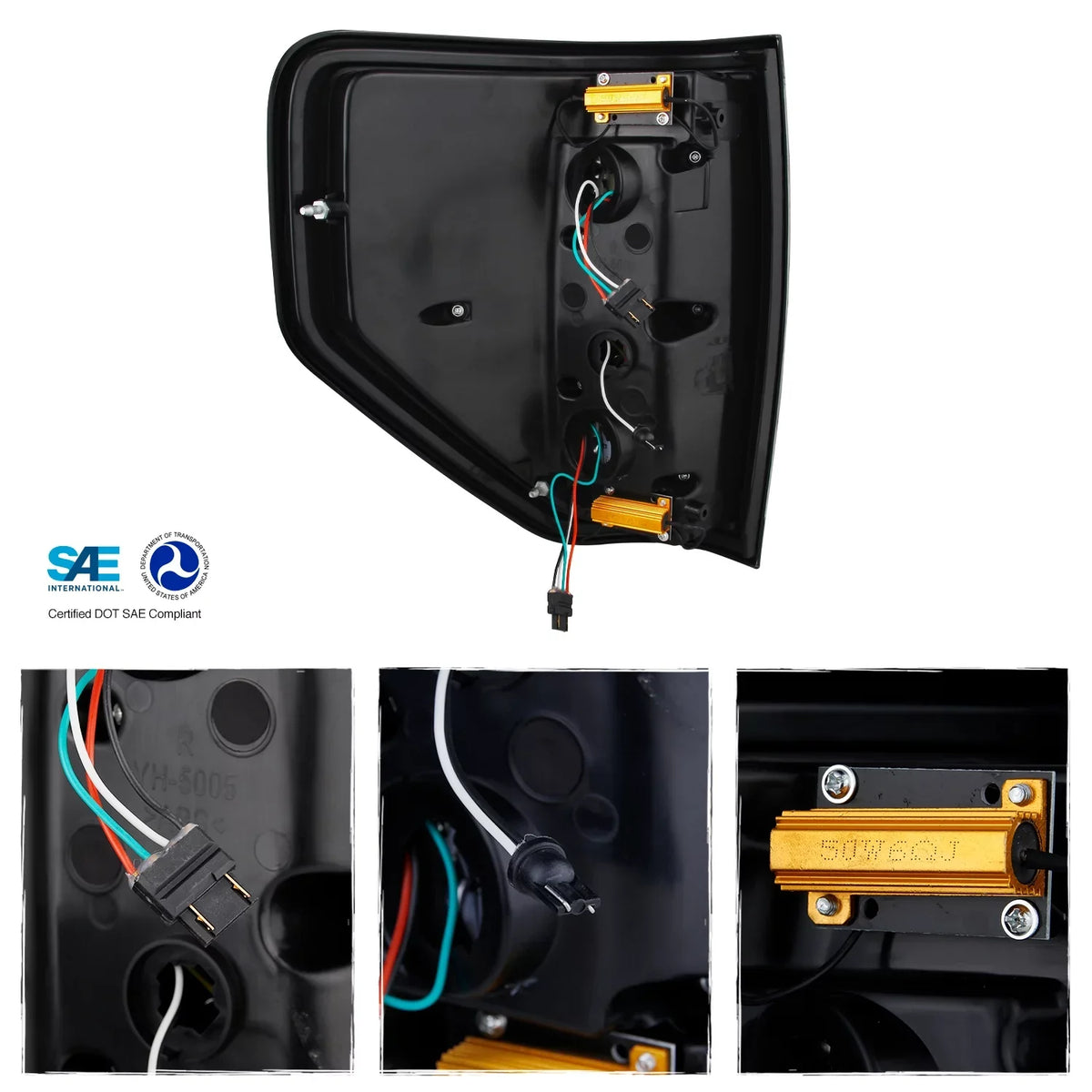 '- Fit 2008 2009 2010 2011 2012 2013 2014 Ford F150 [Full ] Tail Lights Driver + Passenger Black