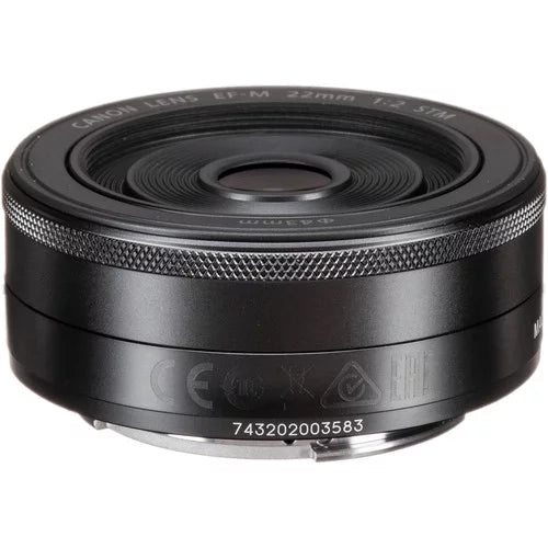 Canon -M 22mm f/2  Lens in Black  Compatible with Canon Mirrorless Cameras: Canon  M10, M100, M200, M3, M5, M50, M50 Mark , M6, M6 Mark  & More