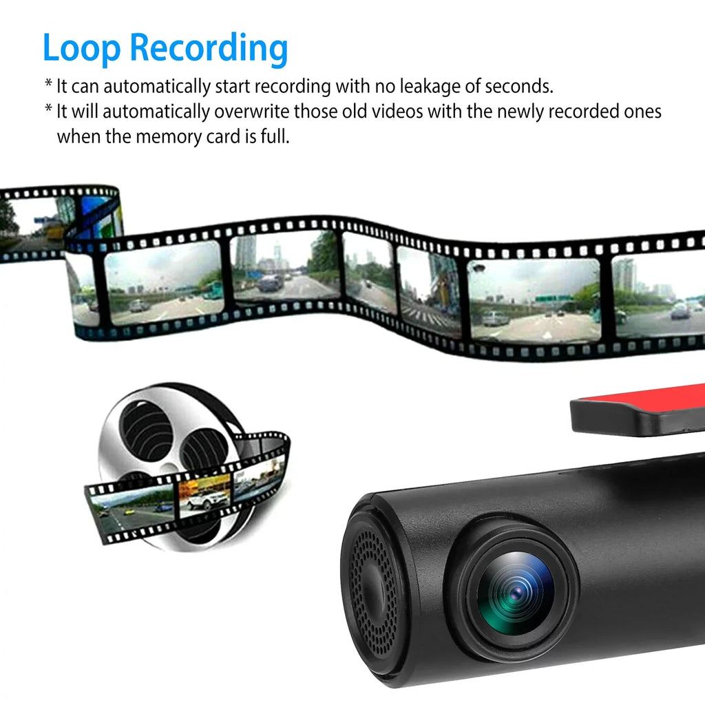 iNova 1080P Dash Cam Car Camera Recorder 170° Looping Recording G-sensor App Wifi Car