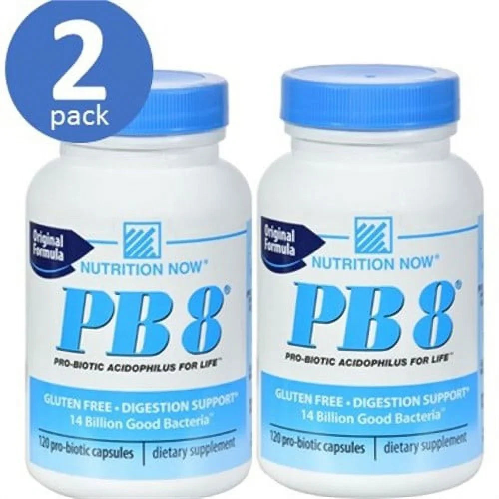 2 Pack  8 Pro-Biotic Acidophilus, 120 capsules each