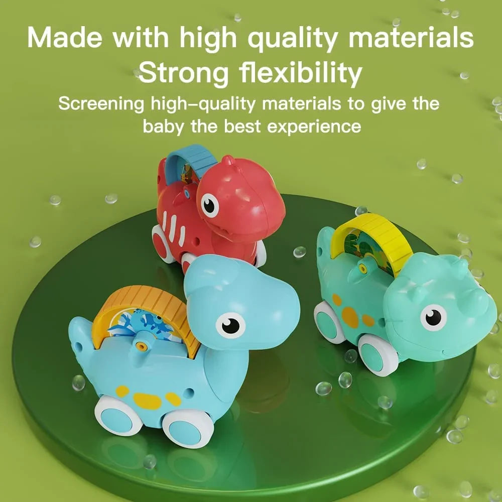 Dinosaur Toy Cars, 4 Pack Dino Toys for 1-5 Years Old Boys and Girls, Car Toys for Kids Toddler Christmas Birthday Gifts with Packaging Bag