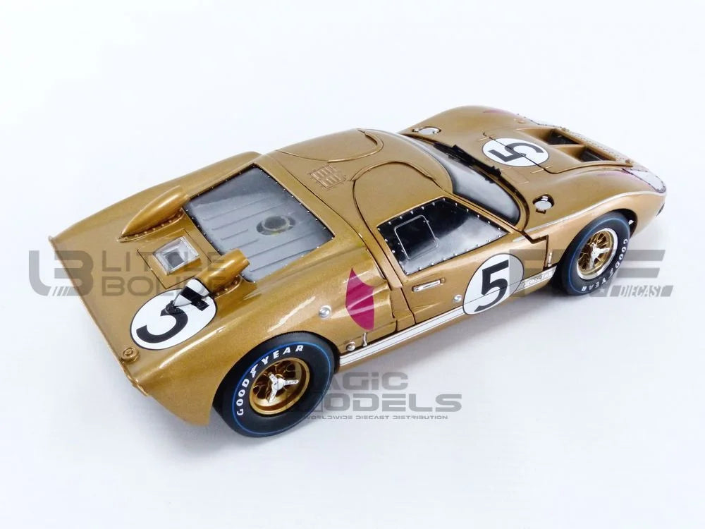 1966 Ford -40   #5 Gold Le Mans 1/18 Diecast Model Car by Shelby Collectibles