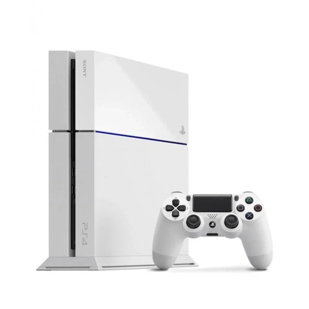 Pre-Owned Sony PlayStation 4 500GB Gaming Console White Headset with   Cleaning Kit Bundle (Refurbished: Like New)