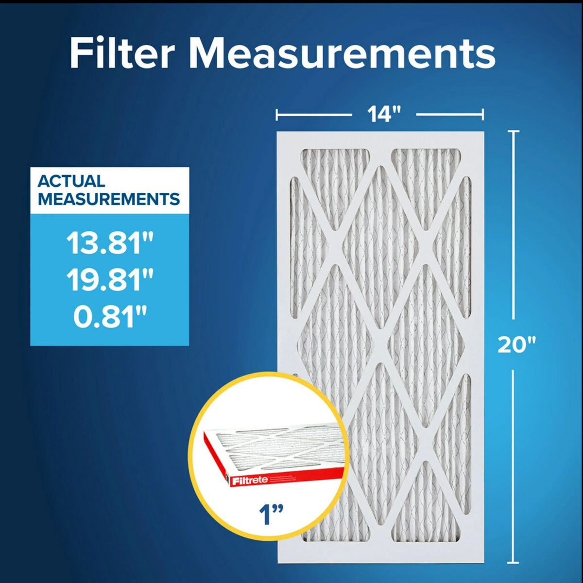 Filtrete 14x20x1 Air Filter,  1000  11, Allergen Defense, 2 Filters