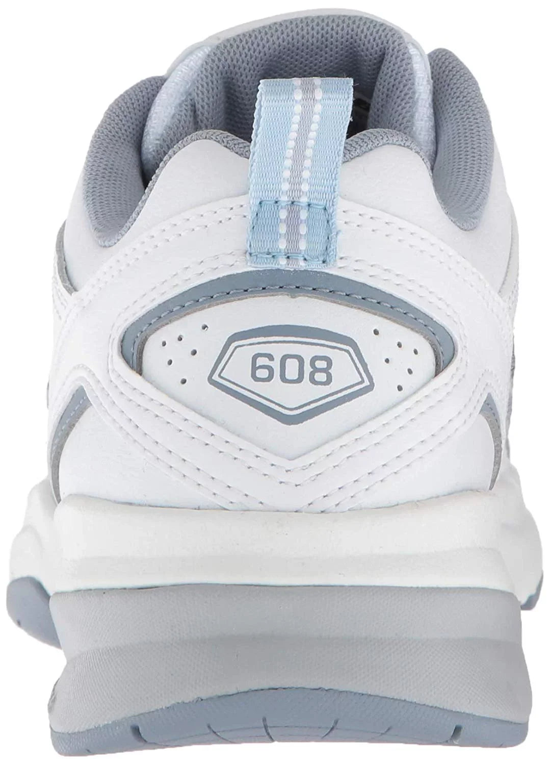 New Balance Women's 608v5 Casual Comfort Cross, White/Light Blue, Size 10.5 oS05
