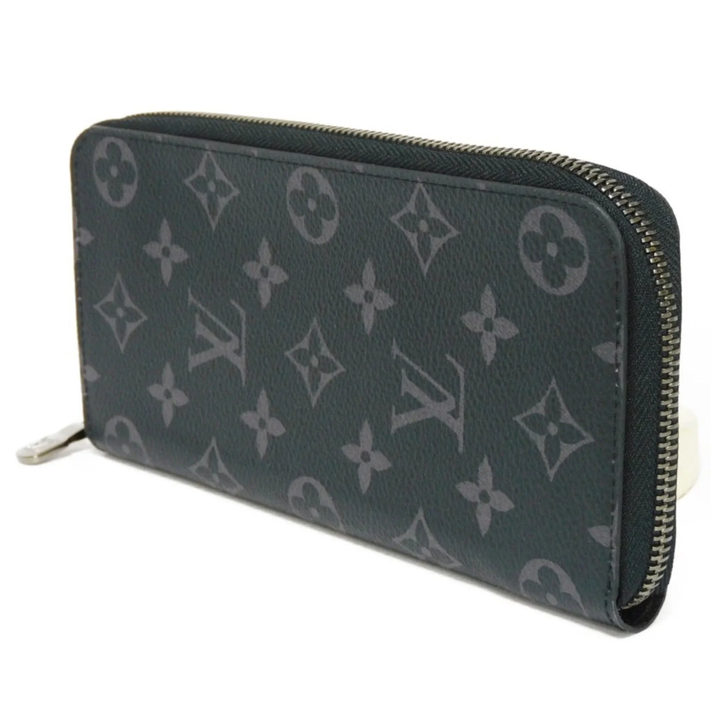 Pre-Owned   Long Wallet Zippy Vertical  Logo Round Zipper Monogram Eclipse Noir M62295 Men's Billfold (Good)