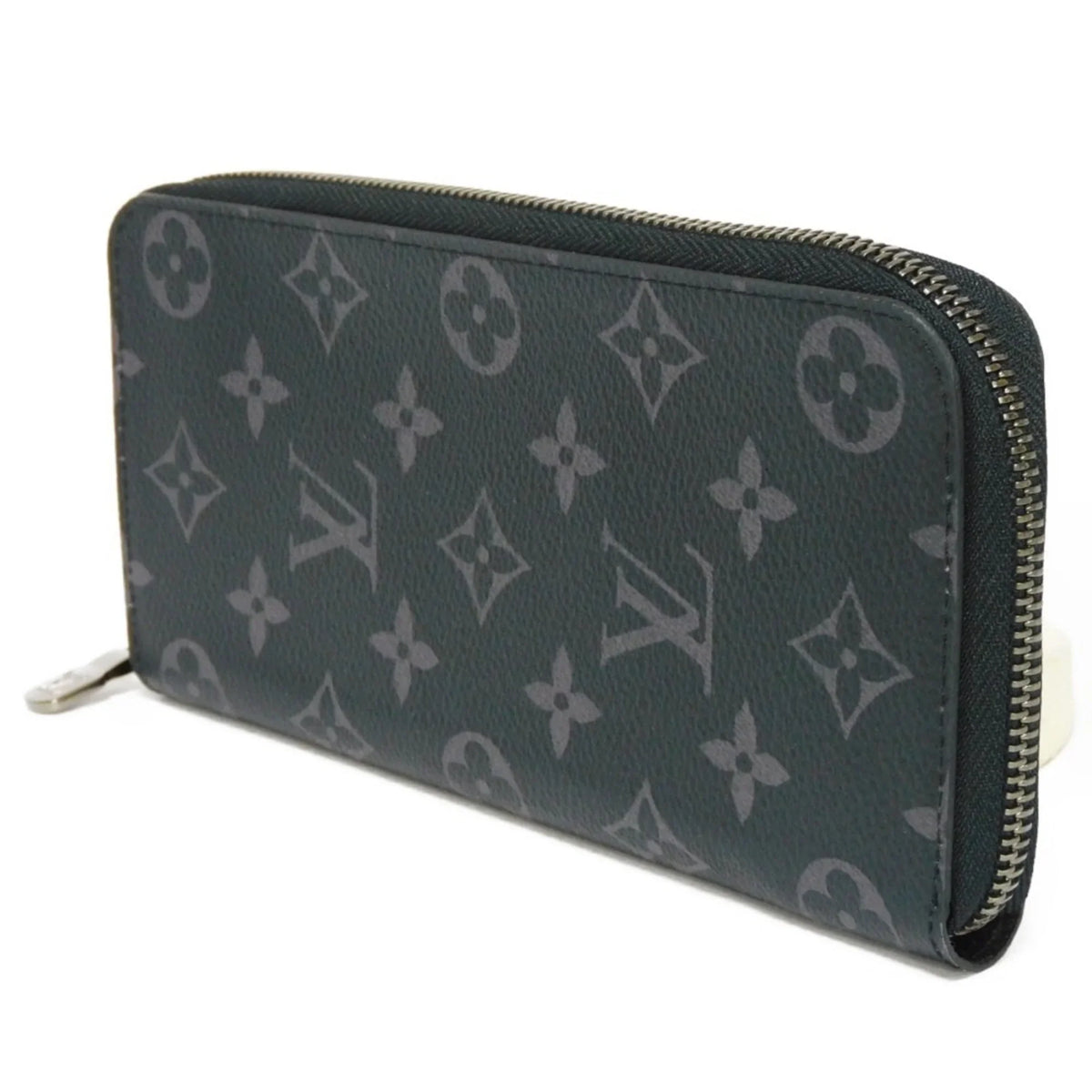 Pre-Owned   Long Wallet Zippy Vertical  Logo Round Zipper Monogram Eclipse Noir M62295 Men's Billfold (Good)