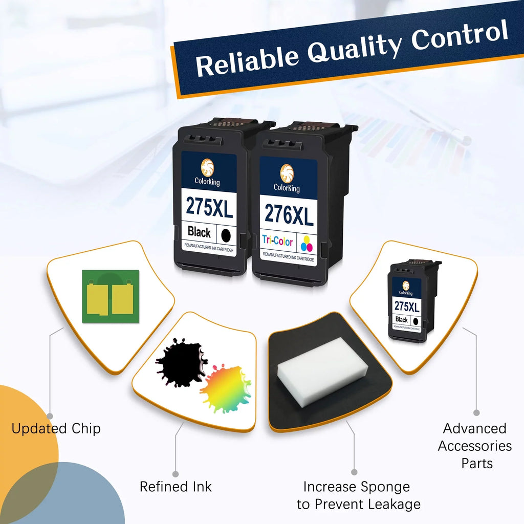 275XL Ink Cartridge 275 Black  PG275 for Canon -275XL Compatible with Canon  TS3520 TS3522 TS3500 TR4720 TR4700 Printers (2 Pack)